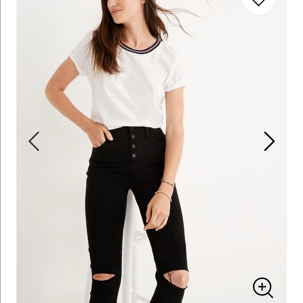 NEW • Madewell • Black Rip Roadtripper Jegging 37 - Picture 3 of 4